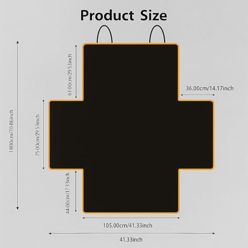Heavy-Duty Non-Slip Trunk Cargo Liner, Waterproof All-Weather Rear Boot Mat Compatible with SUVs and Sedans, Scratchproof Pet and Cargo Protector, Black & Orange Trim