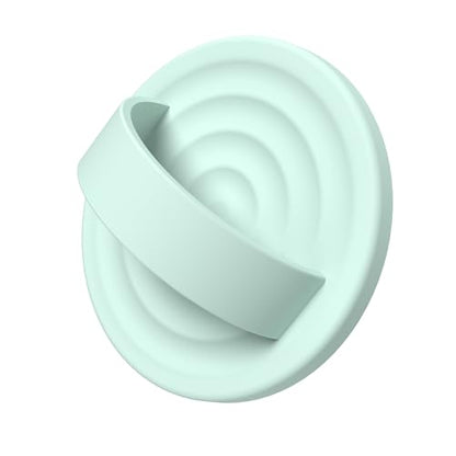Magnetic Phone Grip Ring Holder, Liquid Silicone Magnet Cell Phone Grip Finger Loop, Compatible with Magsafe, Back of Phone for iPhone 17/16/15/14/13/12 Series, Mint Green - color: Mint Green