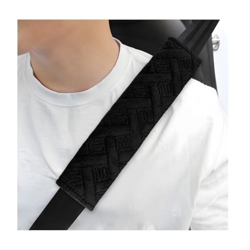 Yourkar 4 PCS Car Seat Belt Pad Cover, Comfort Soft Seatbelt Strap Cover to Protect You Neck & Shoulder, Safety Belt Harness Pad for A More Comfortable Driving, Car Accessories (Black) - color: Black