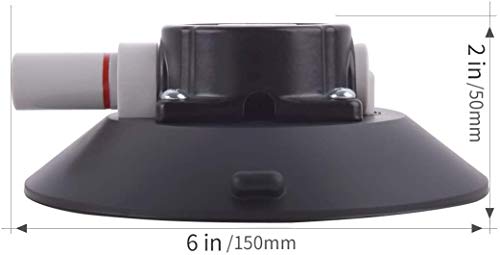 6" Mounting Vacuum Suction Cup with 1/4"-20 Female Thread, Small Hand Pump Glass Sucker for Car Camera (6" Suction Cup) - size: 6" Suction Cup