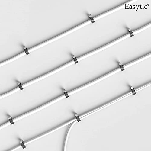 Easytle Plastic Cable Clamps Nail in Cable Clips 100 Pcs 10mm Cable Wire Clips Cable Tacks Coax Cable Clips Speaker Wire Clips Cable Nails for Cords Ethernet Cable Clips Black RG6 RG59 CAT6 RJ45