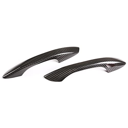 for Porsche 718 911 Boxster Cayman 2016 2017 2018 2019 2020 Car Exterior Door Handle Cover Real Carbon Fiber Accessories (with Holes A)
