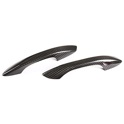 for Porsche 718 911 Boxster Cayman 2016 2017 2018 2019 2020 Car Exterior Door Handle Cover Real Carbon Fiber Accessories (with Holes A)