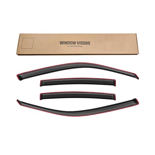 in-Channel Window Rain Guards for 2011-2023 Dodge Charger, Window Visor Guard Vent Wind Shade Deflector Rain Shield Protector Sun Visor 2012 2013 2014 2015 2016 2017 2018 2019 2020 2021, 4PCS - size: 11-23 Charger in-Channel