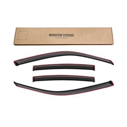 in-Channel Window Rain Guards for 2011-2023 Dodge Charger, Window Visor Guard Vent Wind Shade Deflector Rain Shield Protector Sun Visor 2012 2013 2014 2015 2016 2017 2018 2019 2020 2021, 4PCS - size: 11-23 Charger in-Channel