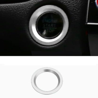 4pcs Aluminum Interior Console Trim Compatible with Honda CRV CR-V 2017 2018 2019 2020 2021 AC Air Conditioning Knob Start Stop Button Navigation Volume Knob Cover Trim (4Pcs Silver) - color: Silver