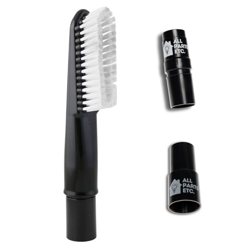 Elongated Universal Dust Brush Attachment, 1.25” Long Dusting Brush Accessories for Shop Vac, Bissell, Nutone, Electrolux, Beam, Eureka & other Central Vacs - color: Lint & Hair Brush