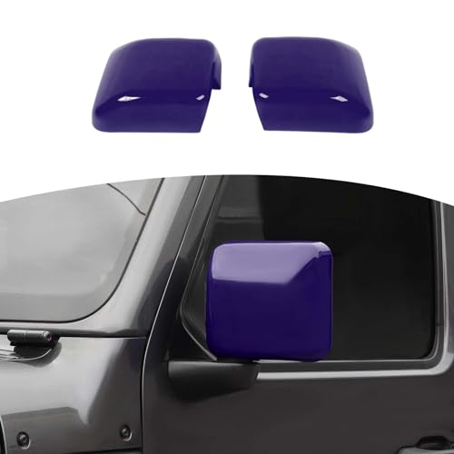 RT-TCZ for Jeep JL Outside Mirror Cap Cover Trim Purple for Jeep Wrangler JL JLU 2018-Present for Gladiator JT 2020-Present Purple Exterior Accessories 2pcs - color: Purple