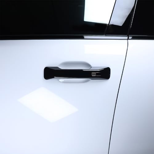 Compatible with Hyundai Palisade 2026 Accessories Button Style Exterior Door Handles Covers (Gloss Black) - color: Gloss black