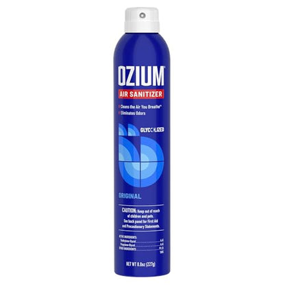 Ozium 8 Oz. Air Sanitizer & Odor Eliminator for Homes, Cars, Offices and More, Original Scent, Pack of 1 - size: 8 Ounce (Pack of 1)