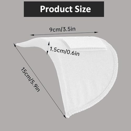 SZMUHLNY 2 Pairs Shoulder Pads for Women Clothes,No-Sewing Required Anti-Slip Detachable Reusable Soft Sponge Shoulder Pads for Men Blazer Clothes Sewing Accessories - color: 2 pack/White,White