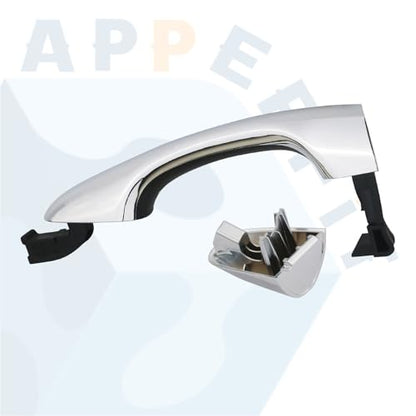 APPERFiT Exterior Door Handle w/End Cap Cover for Front Door Right Passenger Side Chrome Compatible with Kia Sorento 2016 2017 2018 2019 2020 Replaces 82661-C5010 82662-C5030 - size: FR