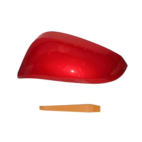 Left Driver Side Mirror Cover Cap Compatible with Toyota Rav4 2013-2018 XLE/SE/LTD, 4RUNNER 2013-2023,RAV4 HV 2016 - Without Side Camera Models, Coral Red-3R3 - color: Coral Red, size: Left Driver Side