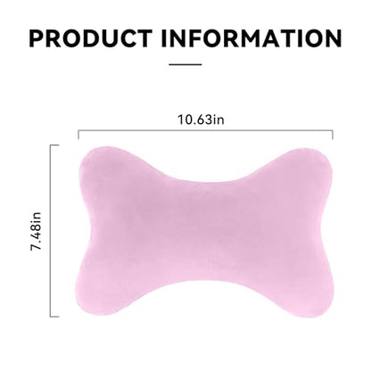Car Headrest Pillow, Soft Comfortable Memory Foam Automotive Neck Pillow Cushion for Neck Pain Pressure Relief, Universal Fit (Pink) - color: Pink