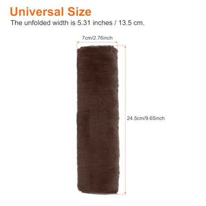 HARFINGTON 2pcs Car Seat Belt Pad Soft Fiber Seatbelt Shoulder Strap Covers Comfortable Driving Cushion Universal Car Accessories for Car, Brown - color: Brown