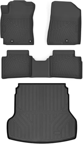 Cartist Floor mats & Cargo Liner Fit for 2019-2024 Kia Forte丨S | EX | FE | LX | LXS | GT | GT-Line丨All Weather Floor Liner for Forte Accessories, Heavy Duty TPE Waterproof - size: 3)Kia Forte【19-24】