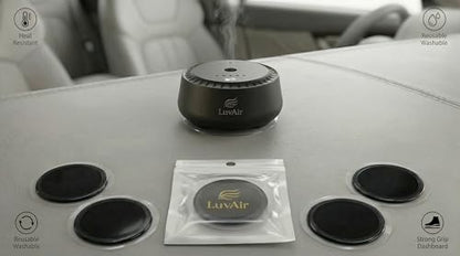 LuvAir Non Slip Pad for Car Dashboard – 4 Pack Anti Slip Grip Pads for Car Aroma Diffuser, Phone, GPS & Small Devices, Reusable Silicone Dashboard Mat