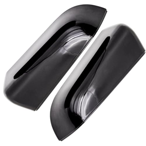 Riloer Side View Mirror Cover, 2 Packs Car Rearview Mirror Cover Cap, Side Wing Mirror Cover Cap Compatible with F-150 Limited 2013-2014 9L3Z17D743AA, 9L3Z17D742AA (Glossy Black) - color: Glossy Black