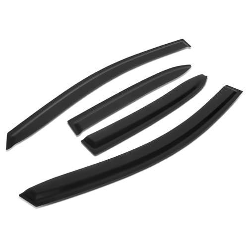 Auto Dynasty Window Visors Compatible with 2019-2024 Toyota Corolla, 4Pcs Front & Rear Tape-On Window Vent Visor Deflectors Rain Guard, Glossy Dark Smoke - size: 19-24 Toyota Corolla