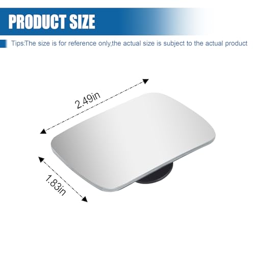 Square Car Blind Spot Mirror, Adjustable Frameless HD Convex Rearview Side Mirror for Enhanced Safety, Universal Removable Wide Angle Auxiliary Mirrors Accessories for Vehicle (DM-073) - size: Square