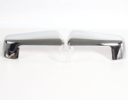 AUCERAMIC Chrome Top Half Mirror Cover Cap Stick-on Trim Fit 2019-2024 for Chevy Silverado GMC Sierra 1500,Chrome Side View Mirror Covers Caps Overlay(Pasted Style)