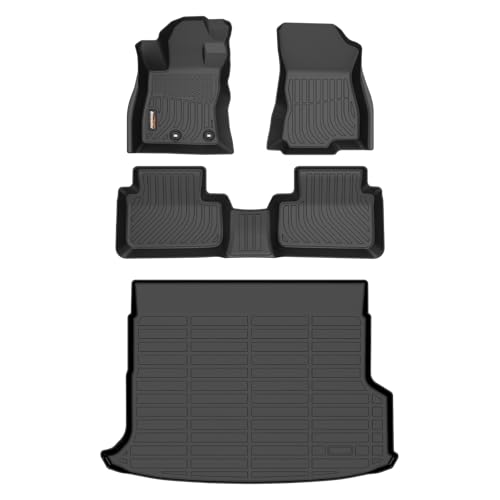 Binmotor-Floor Mats & Cargo Liner for 2025 2026 Subaru Forester Hybrid Premium丨Sport 丨Limited 丨Touring (Not Fit Fuel Version), TPE All Weather Rubber Mats Custom Fit for Forester Hybrid Accessories - style: 4) Car Mats for Subaru Forester Hybrid (2025-202