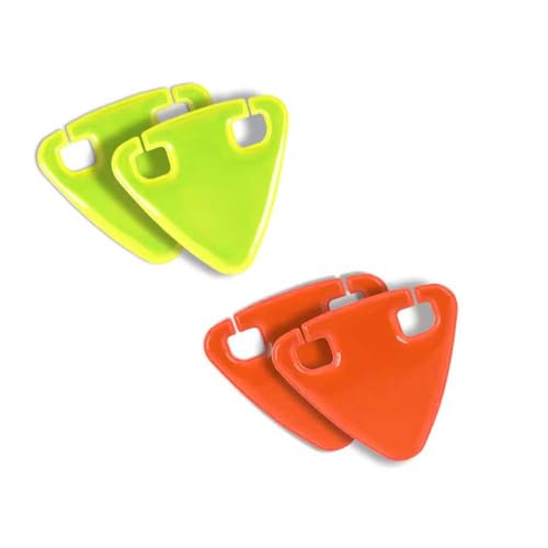 4 Pack Bicycle Reflectors Reflective Safety Warning Triangle Sign Bike Rear Reflectors for Night Cycling Nighttime Riding Under Bike Seat Cushion Saddle Rail Mount Type Red and Green