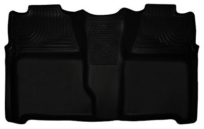 Husky Liners Weatherbeater Floor Mats | Fits 2007-2013 Chevrolet Silverado & GMC Sierra 1500 Crew CAB ONLY; 07-14 Silverado & Sierra 2500/3500 Crew CAB (Full Coverage) | 2nd Row, 1-pc Black - 19201 - size: 2nd Row