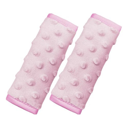 2PCS Car Seat Belt Covers for Kids - Soft Seat Belt Shoulder Strap Cover Harness Pad for Comfortable Driving - Universal Car Seatbelt Cushion Pad with Dotted Design Protect Shoulder & Neck (Pink) - color: Pink