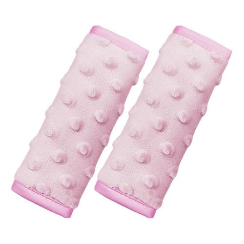 2PCS Car Seat Belt Covers for Kids - Soft Seat Belt Shoulder Strap Cover Harness Pad for Comfortable Driving - Universal Car Seatbelt Cushion Pad with Dotted Design Protect Shoulder & Neck (Pink) - color: Pink
