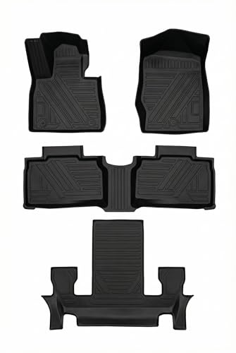 YQ Floor Mats for 2020-2026 Ford Explorer 7 Seater Including ST Line, Custom Fit TPE All Weather 3 Row Full Set Floor Liners, Waterproof Heavy Duty Ford Explorer Accessories SUV Auto Car Mats - size: For Ford Explorer 7 Seater 2020-2026