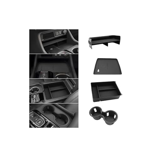 LUWU 2026 Honda Passport Accessories Compatible with 2023 2024 2025 Pilot & 2026 Passport Center Console Organizer,Center Console Cup Holder, Wireless Charging Protective Mat, Armrest Organizer 4PCS - color: 2026 Passport & 2023-2025 Pilot Organizer 4PCS