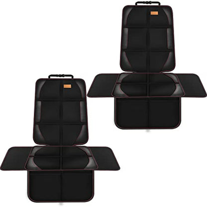 Bacgnyer Car Seat Protector, 2 Pack of Seat Protectors, Thickest Padded 600D Fabric Padding, Waterproof, Durable, Anti Slip Backing, Child Seat Protection, Suitable for Babies, Toddlers, Children - color: Black 2