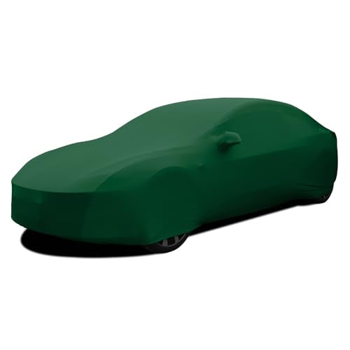 WinPower Indoor Car Cover, Fit Sedan 193-206 Inch Soft Stretch Breathable Dustproof Scratch Protection Elastic Full Cover for Underground Garage Auto Show, Green - size: XL-CAR(193-206 Inch)