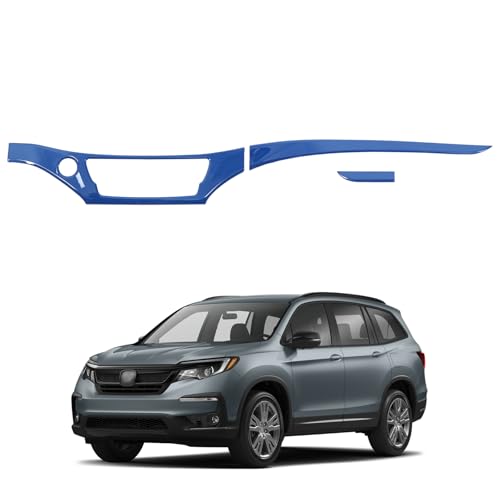 Dashboard Panel Cover Trim for Honda Pilot 2016-2022/ Passport 2019-2025/ Ridgeline 2016-2020 Accessories, Center Console Panel Strip Trim, Center Console Upper Center Pillar Trim, ABS (Blue) - color: Blue