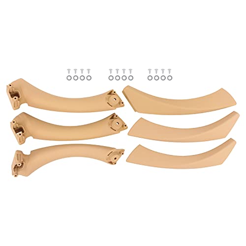 NewYall Beige Interior Door Panel Handle Pull with Outer Trim Cover for BMW E90 E91 E92 E93 3 Series 320 323 325 328 330 335 Rear Left and Front Rear Right Side - color: Beige