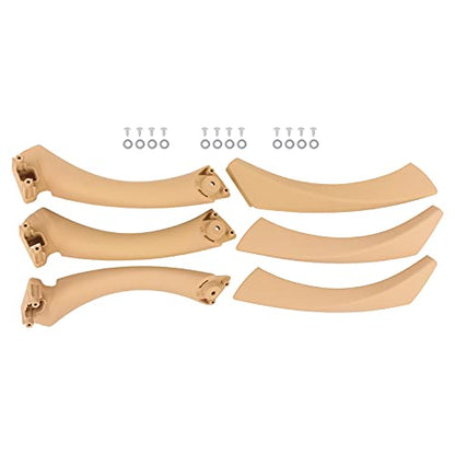NewYall Beige Interior Door Panel Handle Pull with Outer Trim Cover for BMW E90 E91 E92 E93 3 Series 320 323 325 328 330 335 Rear Left and Front Rear Right Side - color: Beige