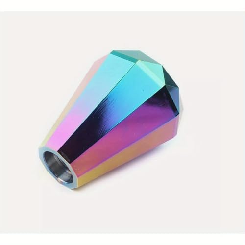 JDM Diamond Brunt Manual Gear Shift Knob | Multi-Color Acrylic with Metallic Finish | Fit for American Cars | Durable & Stylish Car Interior Accessory, Cute Car Gear Shifter Cover