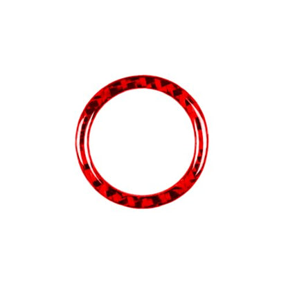 Super Glossy Red Durable Carbon Fiber Compatible with Toyota Camry 2018-2024 Accessories Car Key Ignition Push Start Button Cover Interior Trim Sticker Decal - color: Engine Start Stop Ring Trim