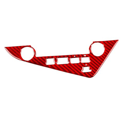 Super Glossy Red Durable Real Carbon Fiber Compatible with Toyota Camry 2018-2023 Accessories Car Center Console Climate Control Panel Cover Interior Trim Sticker Decal 1PC -B - color: Climate Control Panel -B