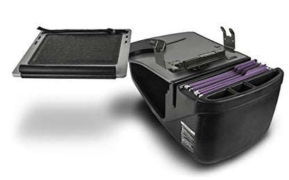 AutoExec Reach Car Desk for Your Vehicle Workstation and Mobile Office, Front Seat, with 400 watt Power Inverter and Printer Stand - color: Grey, style: 400 watt Power Inverter and Printer Stand