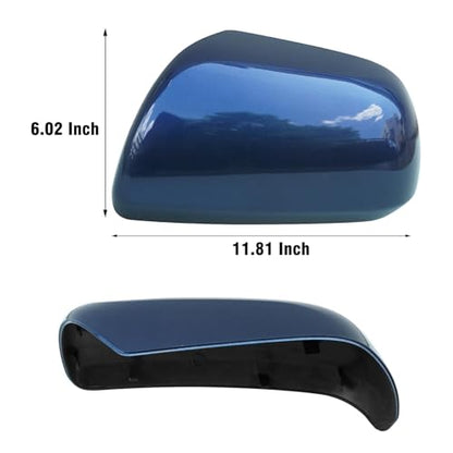 Moonlinks 1Pair Compatible with 2012 2013 2014 2015 2016 2017 2018 2019 2020 Toyota Sienna Mirror Cover Replacement, Blue Left Driver Side&Right Passenger Side Door Rearview Side Clip-on Mirror Cap - color: Pair Blue