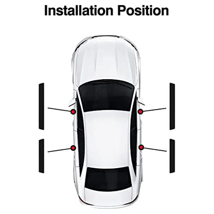 Newace Car Door Sill Protector Compatible with Silverado: Door Entry Guard Scuff Sill Protector Plate Accessories Carbon Fiber Anti-Scratch Sticker 1500 2500 3500 HD- 4Pcs Full Coverage(Red)