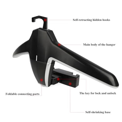 Car Clothes Hanger for Jacket Suit Shirt Auto Headrest Back Seat Coat Hangers (High-Grade) - style: High-grade