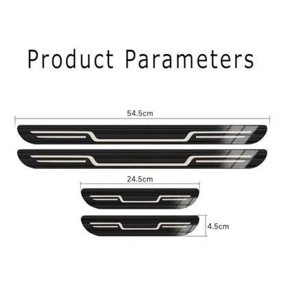 4 Pcs Stainless Steel Car Door Sill for Jeep Grand Cherokee L 2021-2025, Car Protector Strips Edge Entry Guards Anti Scratch Threshold Strip