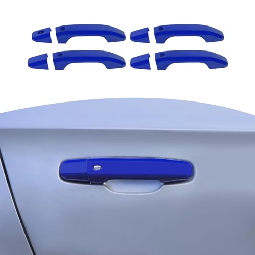 RT-TCZ for Silverado Door Handle Cover Trim Fit for Chevy Tahoe 2021+ Suburban 2020+ Silverado 2019+ for GMC Yukon 2021+ Sierra 2019+ Blue Exterior Accessories 4pcs - color: Blue