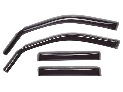 WeatherTech Custom Fit Side Window Deflectors for Toyota Tundra, Tundra Hybrid - (821061IM), Dark Tint - color: Dark Tint