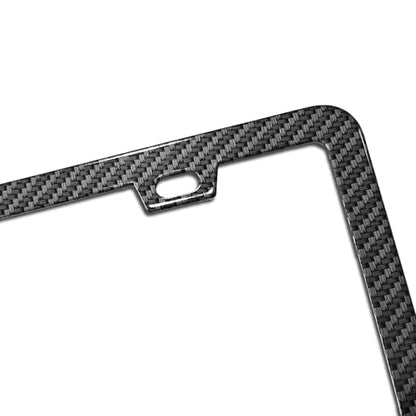 2 Packs License Plate Frame Carbon Fiber Printed Aluminum Metal Licence Plate Holder for Car Universal Fit for Men Women - color: Carvon Fiber Printed