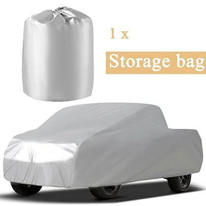 Full Coverage Car Cover All Weather Outdoor & Indoor Silver Pickup Truck Universal up to 230 L x 75 W x 65 H - size: 230 L x 75 W x 65 H