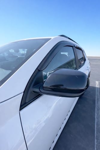 2025 2026 Tape-On Rain Guards for Chevrolet Chevy Equinox Side Window Visor Deflectors Extra Thick Shade LT RS ACTIV EV - size: For Chevy Equinox 2025-2026